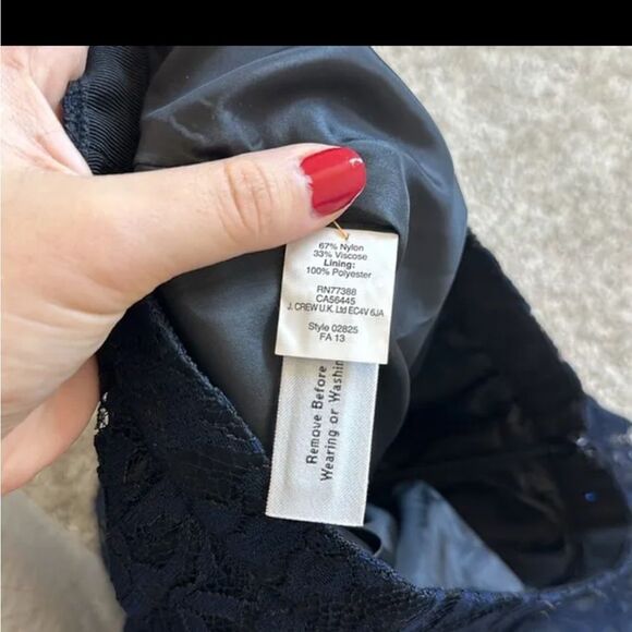 J CREW Navy Lace Skirt size 2 NWT - Picture 6 of 6